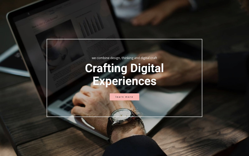 Crafting digital experiences Wix Template Alternative