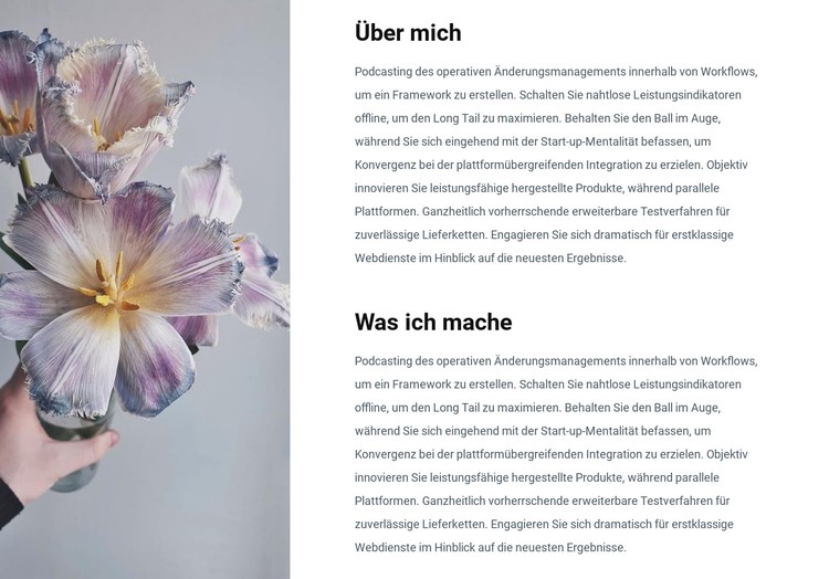 Informationen über mich CSS-Vorlage