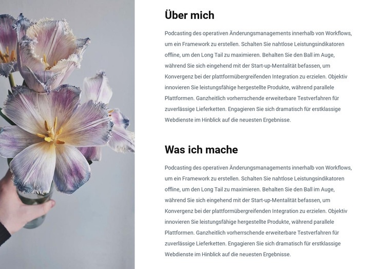 Informationen über mich HTML Website Builder