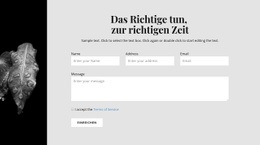 Schmales Bild Und Kontaktformular – Benutzerfreundliche HTML5-Vorlage