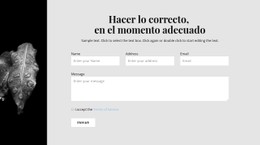 CSS Gratuito Para Imagen Estrecha Y Formulario De Contacto