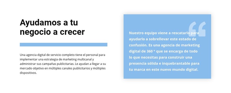 Texto y cita Plantilla CSS