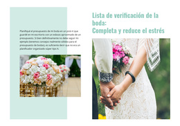 Tema Premium De WordPress Para Lista De Verificación De Boda