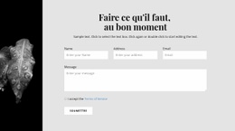 Image Étroite Et Formulaire De Contact - Créateur De Sites Web Personnalisés