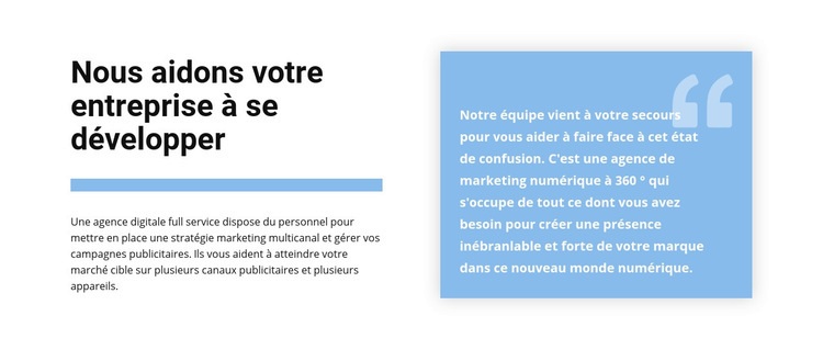 Texte et citation Créateur de site Web HTML