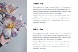 Information about me - Html Code Example by Nicepage