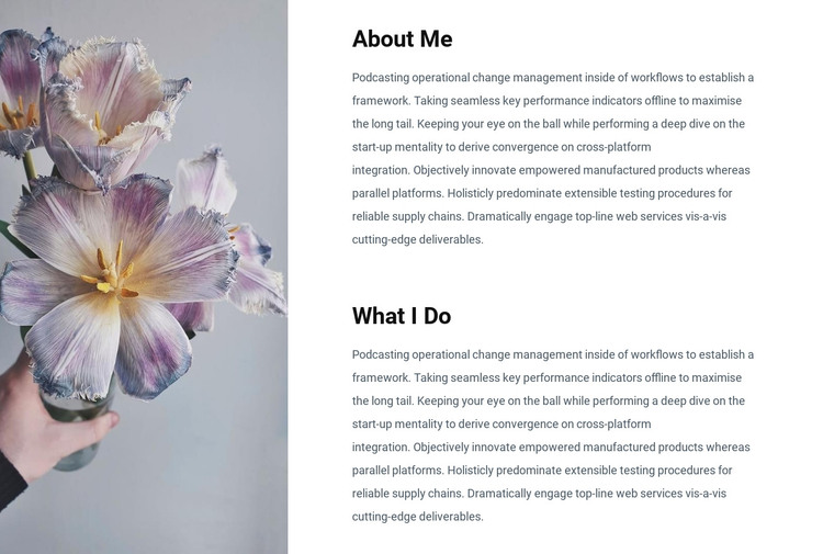 Information about me HTML Template