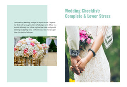 Multipurpose HTML5 Template For Wedding Checklist