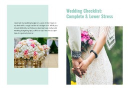Esküvői Ellenőrzőlista - HTML Website Builder