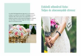 Esküvői Ellenőrzőlista - HTML-Sablon Letöltése