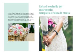 Lista Di Controllo Del Matrimonio - HTML Website Builder