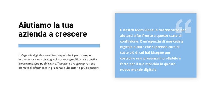 Testo e citazione Costruttore di siti web HTML