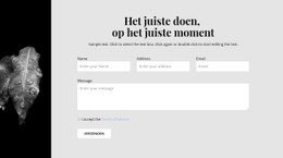 Gratis CSS Voor Smalle Foto En Contactformulier