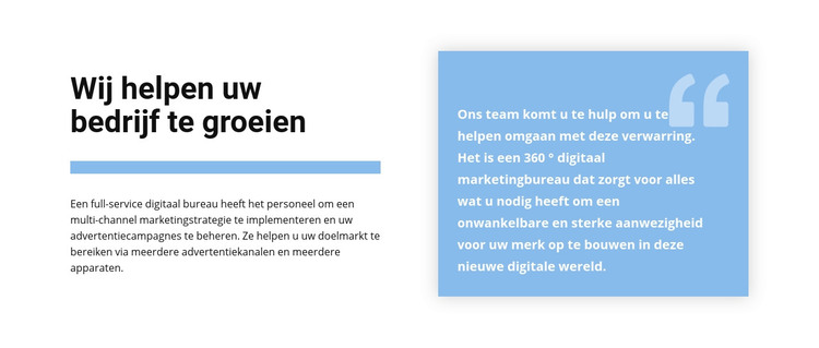 Tekst en citaat HTML-sjabloon