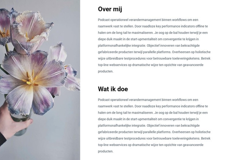 Informatie over mij HTML5-sjabloon