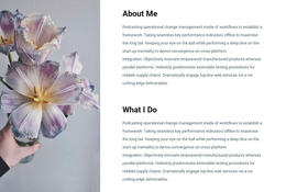 Information About Me - One Page Template Inspiration