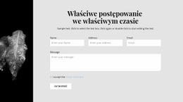 Projekt Witryny Dla Wąskie Zdjęcie I Formularz Kontaktowy