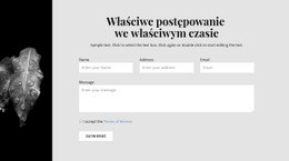 Wąskie Zdjęcie I Formularz Kontaktowy - Mobilna Strona Docelowa