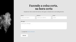 Imagem Estreita E Formulário De Contato - Construtor De Sites Personalizados