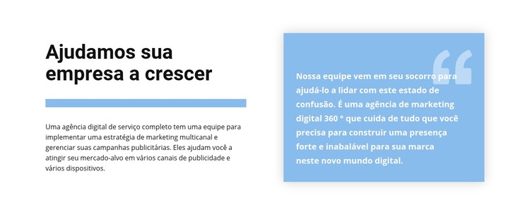 Texto e citação Template CSS