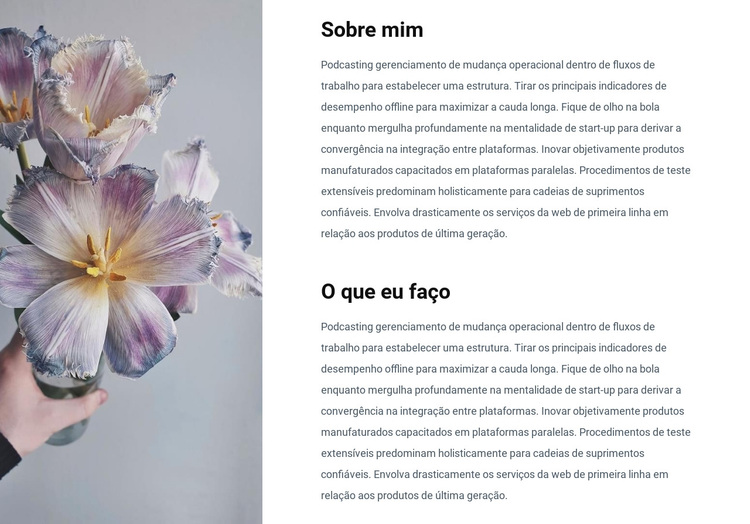 Informações sobre mim Tema WordPress