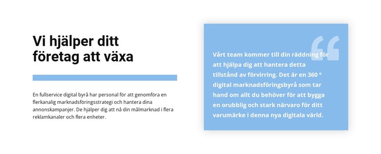 Text och citat CSS -mall