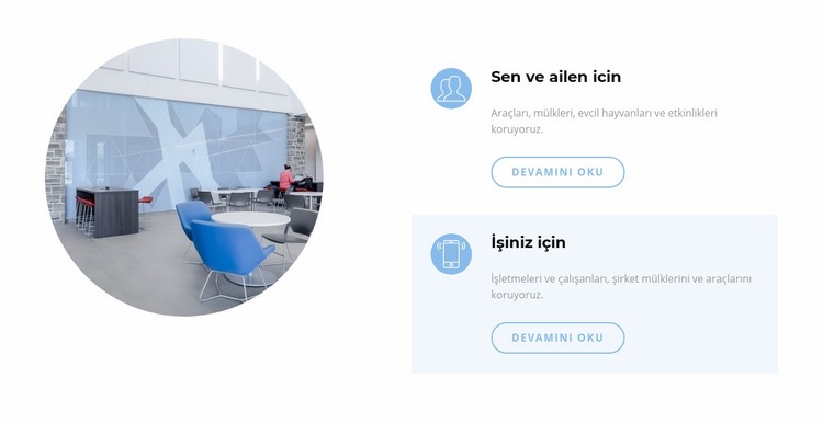 İş ofisi iç Web Sitesi Mockup'ı