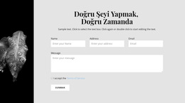 Dar Resim Ve Iletişim Formu Için Özelleştirilebilir Profesyonel Araçlar