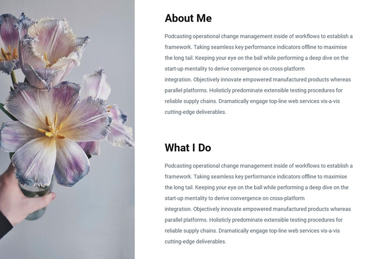 Information about me Web Design
