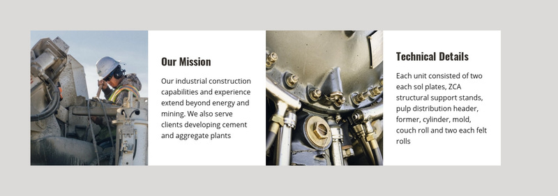 Our Industrial Construction Web Page Design