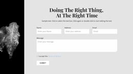 Narrow Picture And Contact Form - Mobile Landing Page