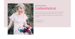 Hochzeitsführer Eine Seitenvorlage