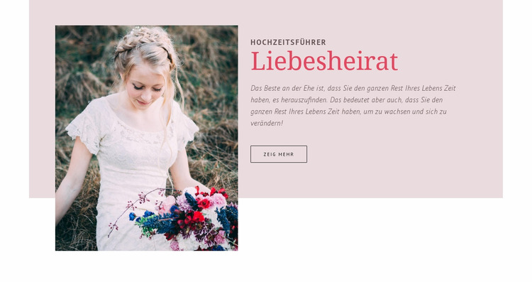 Hochzeitsführer Joomla Vorlage