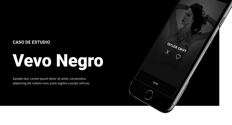 Vevo Negro Creador de sitios web HTML