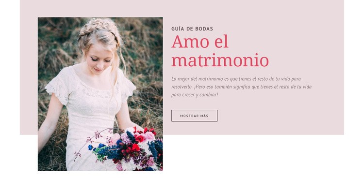 Guía de bodas Maqueta de sitio web