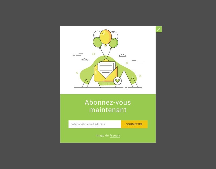 Abonnez-vous maintenant avec image Modèles de constructeur de sites Web