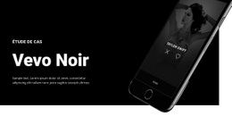 Vevo Noir - Maquette De Site Web Réactive