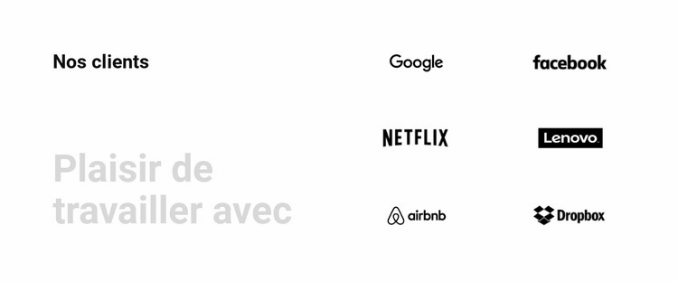  Nos partenaires Modèle HTML5