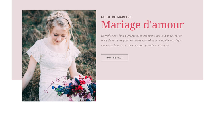 Guide de mariage Thème WordPress