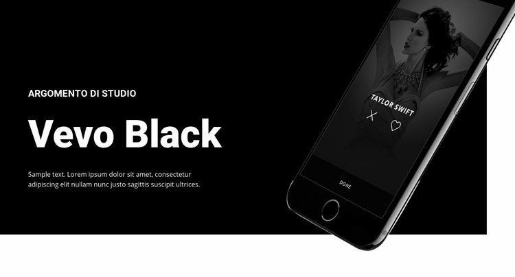 Vevo Black Costruttore di siti web HTML