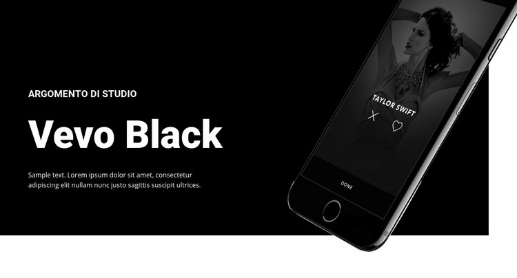 Vevo Black Modelli di Website Builder