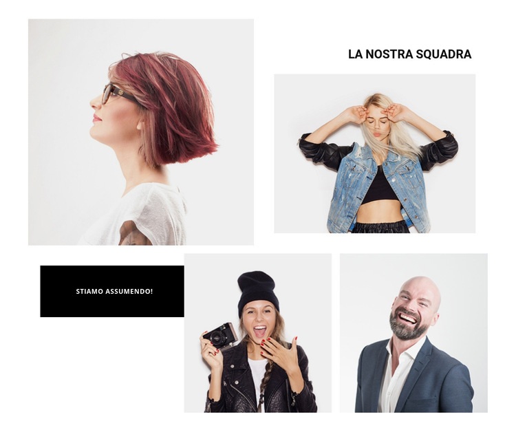 Il nostro team conta 4 persone Mockup del sito web