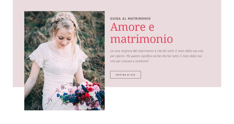 Guida al matrimonio Modello di sito Web
