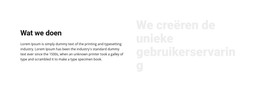 De Unieke Gebruiker Creëren - Responsieve Website