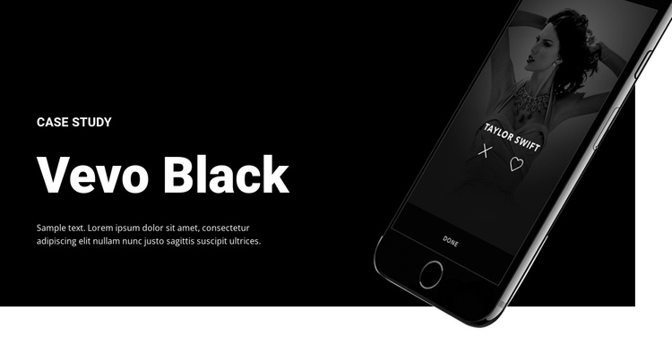 Vevo Black One Page Template