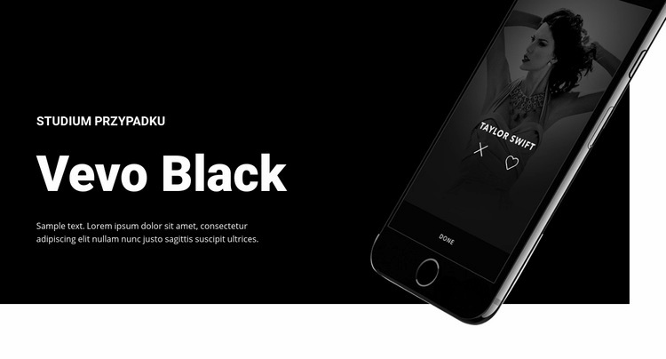 Vevo Black Makieta strony internetowej