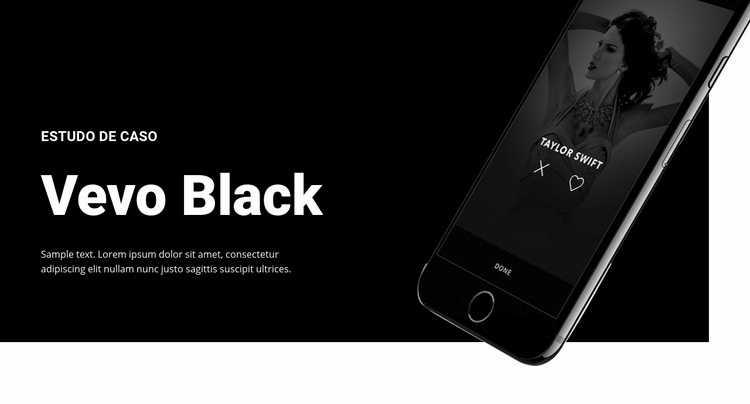 Vevo Black Design do site