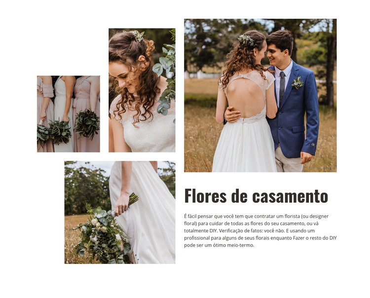 Flores de casamento Modelo HTML