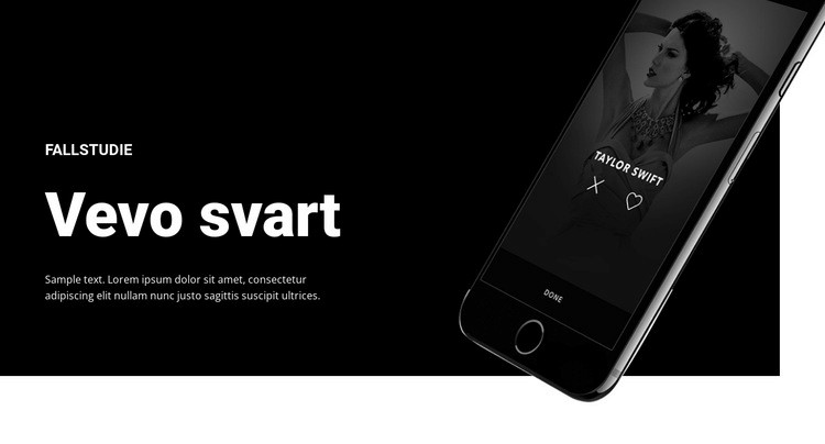 Vevo svart CSS -mall