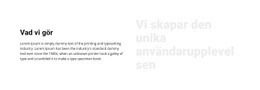 Skapa Den Unika Användaren - Responsiv Webbplats